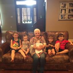 Peggy and great grandchildren