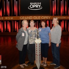 One of many Girl's trips Peggy, Linda, Ruth and Mary-Alice  Grand Ole Opry