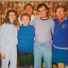 Peggy with Her Brothers Nick, Joe and Dave and her mom Pauline