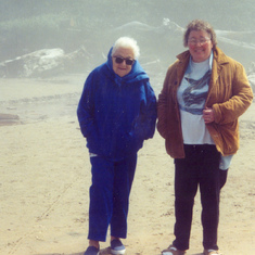 2000 On the beach with Grandma