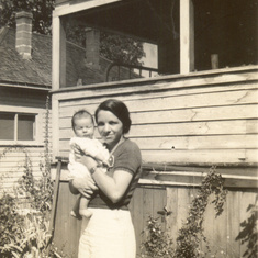 1935 Grandma with baby Peggy.