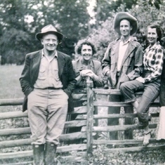 This was taken in the late 1930's.  Gramp, Nana, Weiler, Virginia, Peggy