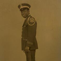 Percy in his Brass Band uniform in (1967) or (1968)