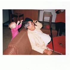 Dad playing with Ana 1994 001