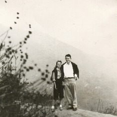 On Mt. Wilson a year before they were married