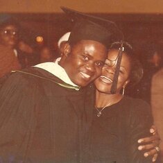 Pah and wife on graduation day