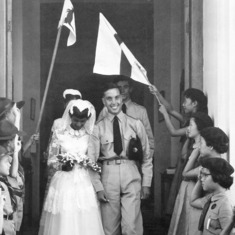 1959-04-04 - Wedding Day at St George's Church in George Town, Penang.