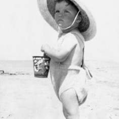 1938 - Peter at the beach in Alexandria, Egypt.