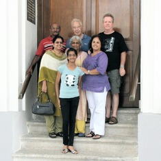 2011-03-13 - Group photo taken on the steps of St George's Church in Penang where Peter and Kotha were married in April 1959.