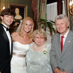 Grandpa and Grandma with Matthew and Sarah at their wedding in 2007