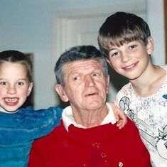 Peter with his grandsons