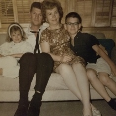 Family photo in the den on Brookshire (circa 1961)