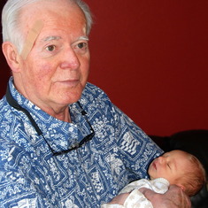 Proud Granpa with baby Declan