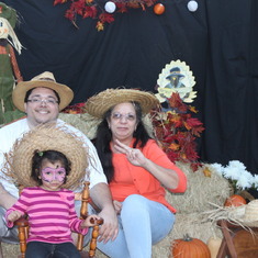 Peter his daughter Bella and I at the church pumpkin patch