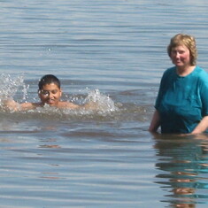 He liked to swim at Lake Almanor, too. 