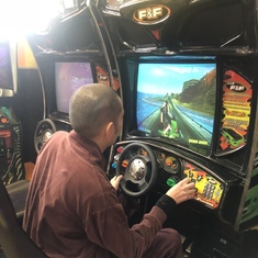 Peter checking out the arcade during DPAC outing