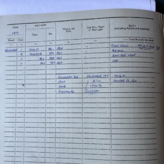 As mentioned by ‘Scriber’; entries from his logbook confirming the sorties, he flew two! 
