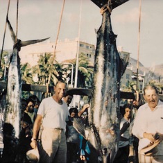 He won a fishing competitions snagging this giant marlin near Acapulco.