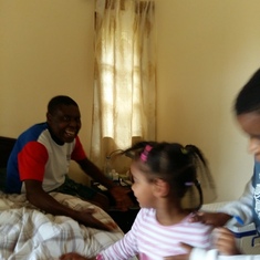 Bambot playing with Kena and Duna