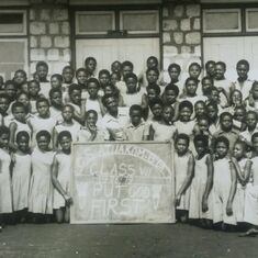 With his Class 7 pupils of Atuakom