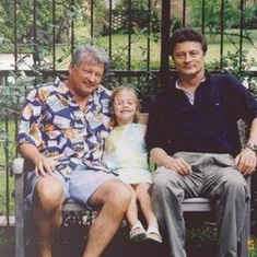 Easter 2004 with his Godchild, Marcella and father