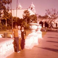 Nov 25, 1977 - In Balboa Park in San Diego: Peter, his mother Květa Polakovičová, and his mother-in-law Zdena Cizek.