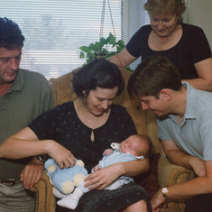Welcoming Katarina's and Peter's son Toby to the world in July 2002. I don't think that I've ever met another man who was capable of loving other people's children as much as Peter.