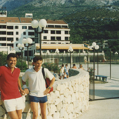 With his brother Milan in Croatia, 1985. Peter joined us for a family vacation there because it was easier than traveling to Slovakia due to the bureaucracy at the time.