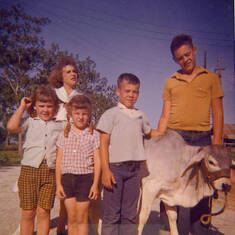 1961 - Claire and Mollie, Terry Clay, Peter and Tommy.