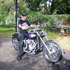 Peter with the new V Twin Bike