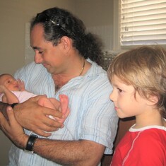 Visiting our newborn daughter, Perth, January 2009
