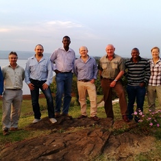 Peter with Exploration team in Kisumu, Kenya Sept 2014