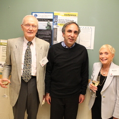 Pete and Beverly with Dara Entekhabi at Sheila Frankel's Retirement Party- Parsons Lab Oct 11, 2014