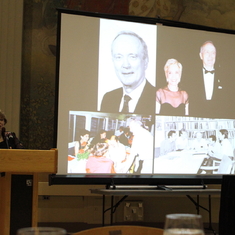 Pat Dixon talking about working with Pete at her Retirement Celebration-Walker Memorial May 17, 2014