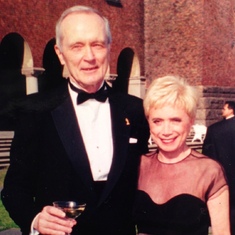 Pete and Bev in Stockholm, Sweden after Pete received the 1997 Stockholm Water Prize