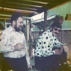 Dad & Uncle Bill, the stylin' 70's dudes...