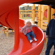 Peter at SWH playground with Emma