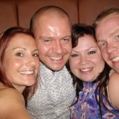 Pete, Sass, Kris & Vicky in the goose