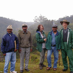 Madagascar construction team- Pat, Benjamin, Mr. Robert and Peter brainstorming the dream