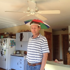 Pop stole mom’s hat!!