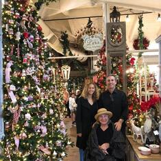At Roger's Gardens in Newport Beach with Rob and Kristin - mom loved to go there over the holidays for the decorations.