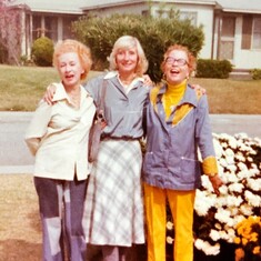 Mom with neighbor friends - they were always making mom laugh...I think it was the cocktails...
