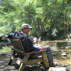 Sitting at Big Sur by the river, a favorite place.....