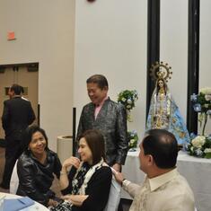 With Mary Jane, Mariquita and Mayor Pablo Ortega at Carson during the celebration of Our Lady of Namacpacan.