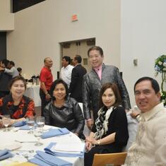With Mary Jane, Vangie So, Mariquita and Mayor Pablo Ortega at Carson during the celebration of Our Lady of Namacpacan.