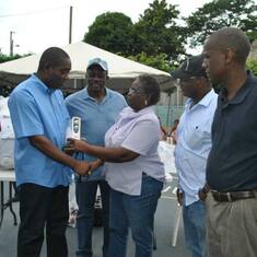 Philbert Brown along his colleagues making an invaluable contribution to Myrth Coore Clinic