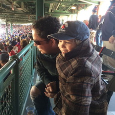 palmers first baseball game, fenway 2014