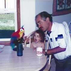Dad and Taylor and Parrot!