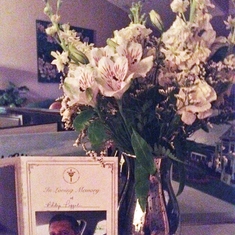 Flowers sent by Arlene Henschke Dittmar. Thank you Arlene