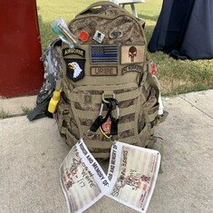 Traci Uribe's Pack for 9/11 Heroes run